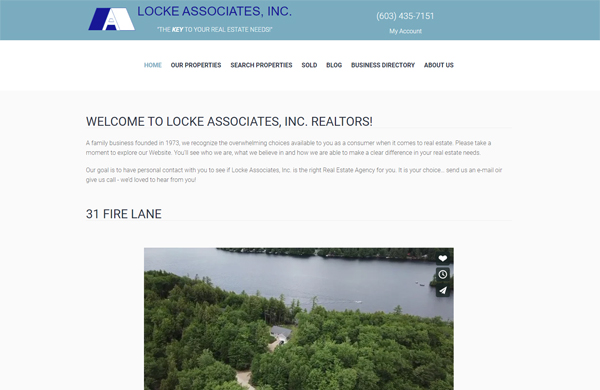 locke associates real estate cms enabled website designed by pcs web design
