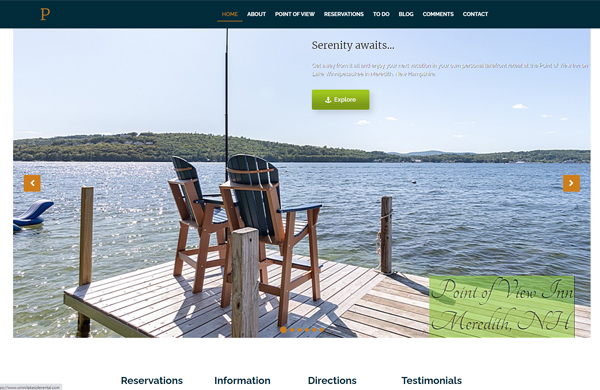 point of view inn meredith nh cms enabled website designed by pcs web design