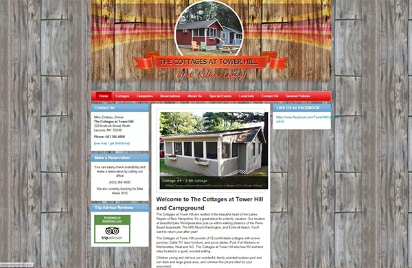 cottages at tower hill cms enabled website designed by pcs web design