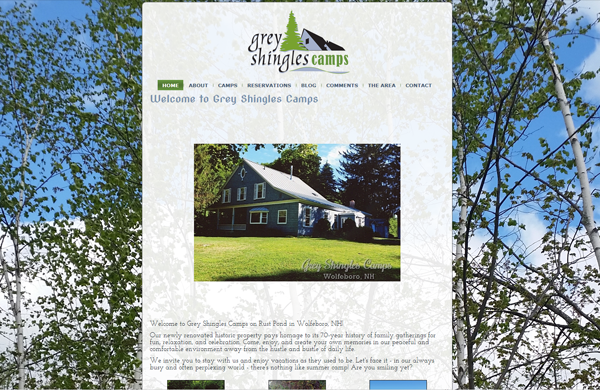 grey shingles camps cms enabled website designed by pcs web design