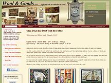 Wool and Goods, LLC new e-commerce website designed by PCS Web Design